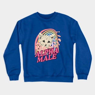 Alpha male. Cute kitten Crewneck Sweatshirt